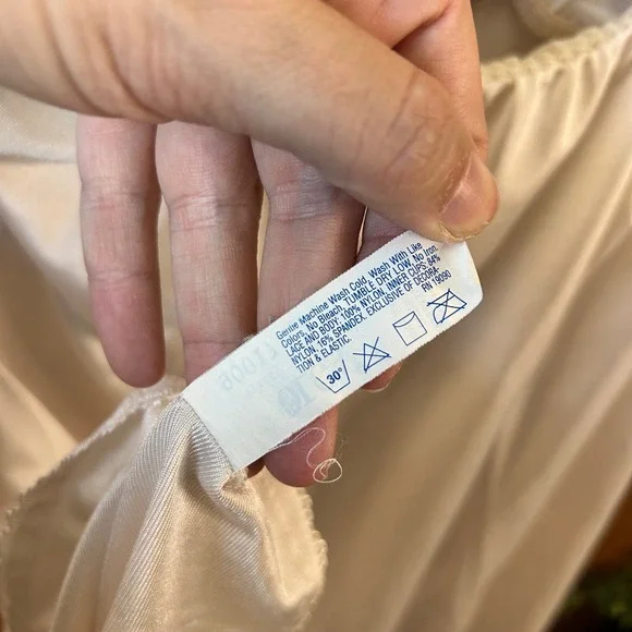 Vintage OLGA Lace Trim Slip Chemise Babydoll Nightgown Lingerie Womens M - Picture 11 of 11